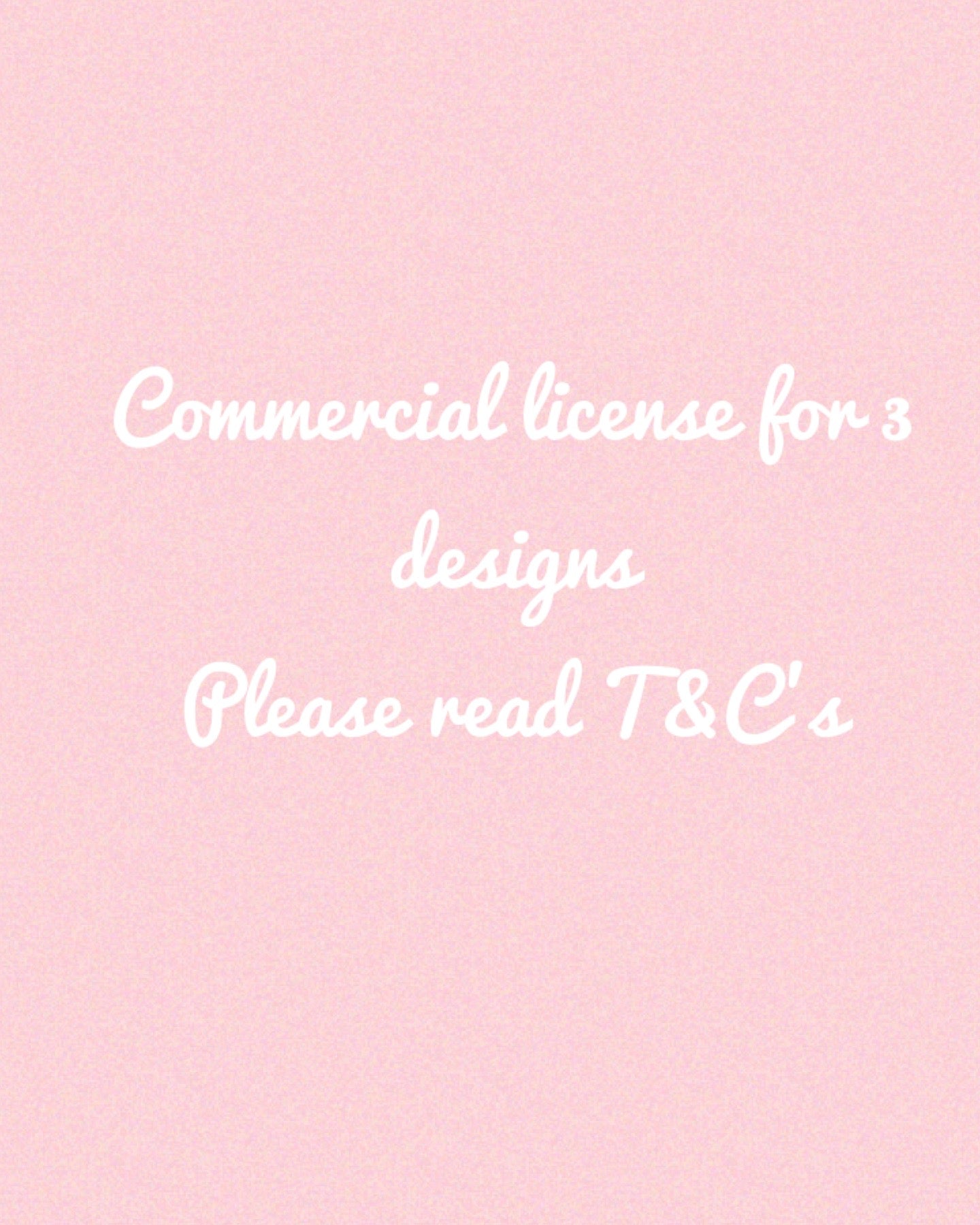 Commercial License for 3 Designs