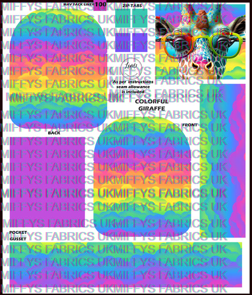 MAV Pack Colourful Giraffe