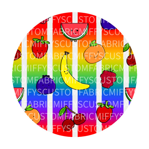 Pre-Order: Stuffed Fruit Rainbow Stripe