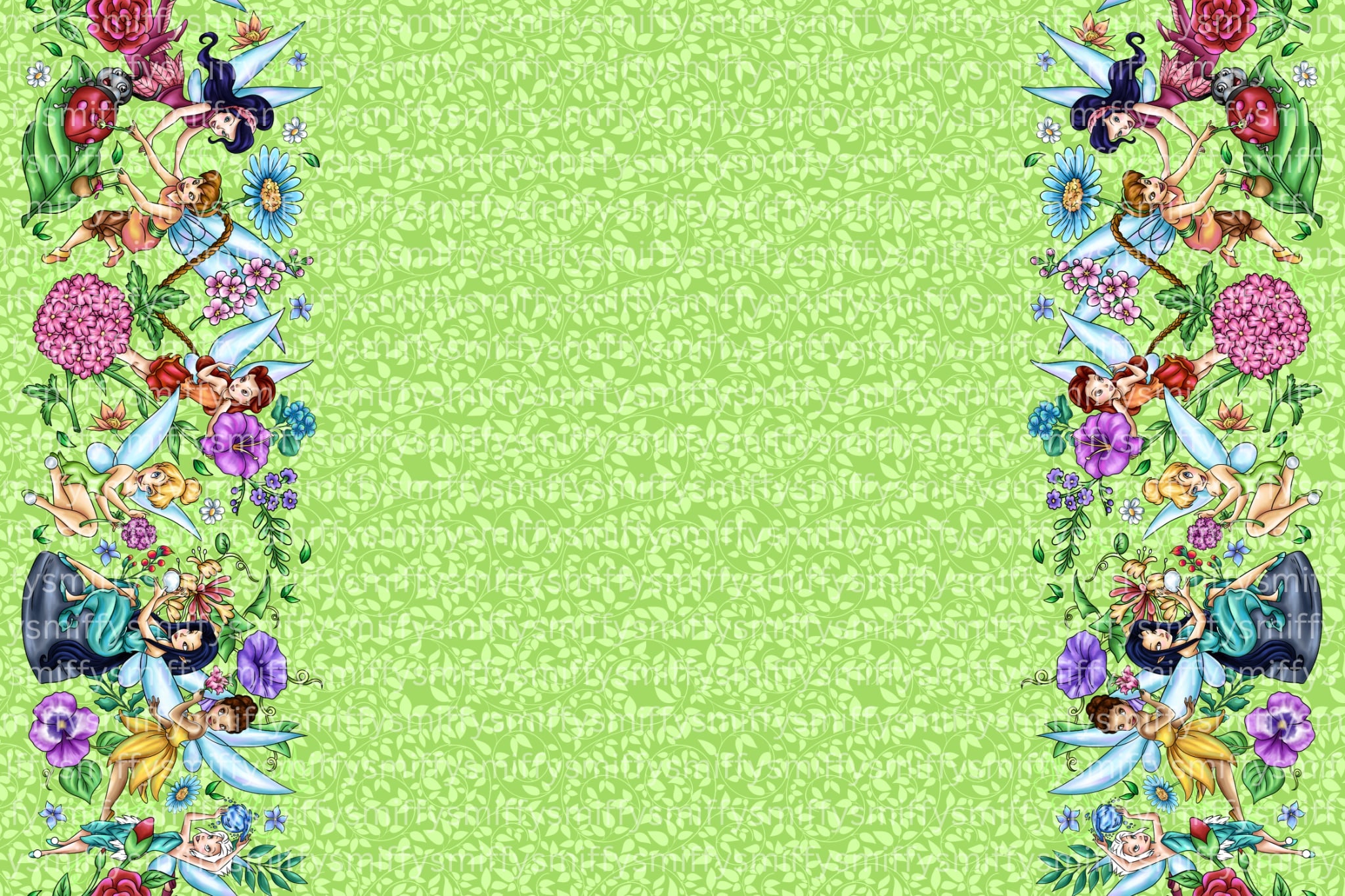 Pre-Order: Fairy Friends Green Double Border