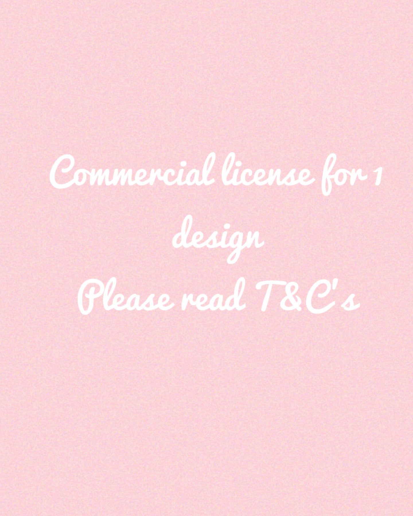 Commercial License for 1 Design