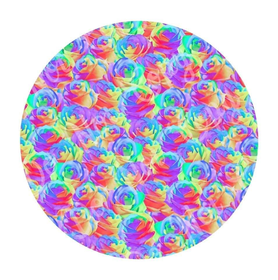 Pastel Rainbow Roses Seamless File