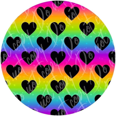 Pre-order : Co-ords Rainbow Black Hearts