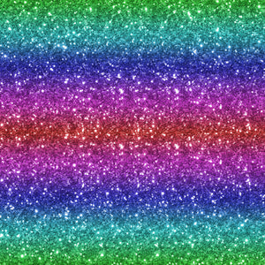 Pre-order : Co-ords Rainbow Double Stripe Red Glitter
